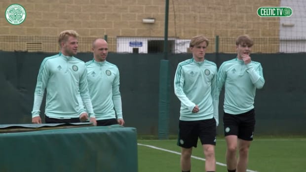 Ange Postecoglou takes charge of Celtic training